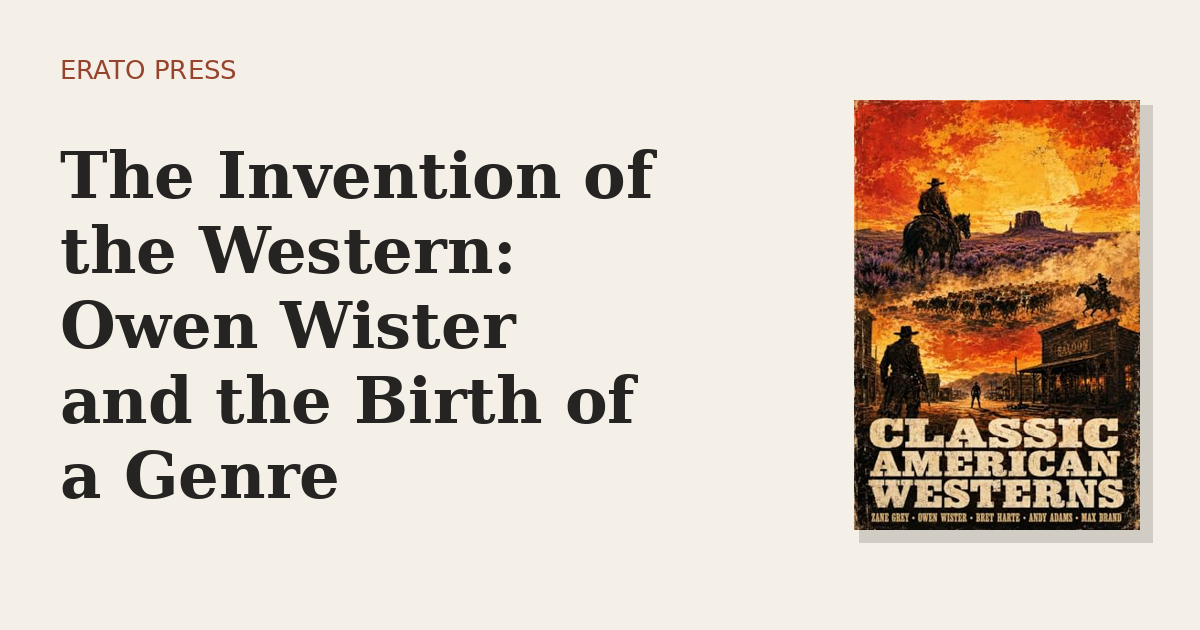 The Invention of the Western: Owen Wister and the Birth of a Genre